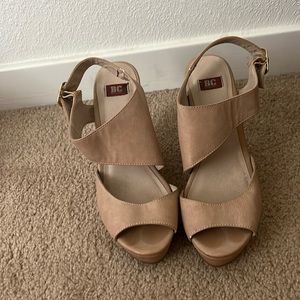 Nude Wedge Heels